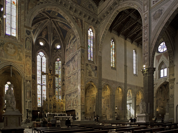 Interno della Basilica di Santa Croce con l’altare maggiore | © Museo Galileo, Firenze / Opera di Santa Croce