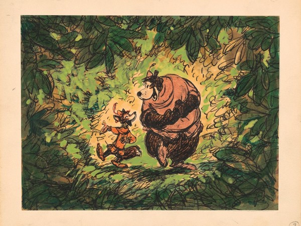 Robin Hood, 1973. Disney Studio Artist. Concept art. Guazzo, pennarello e inchiostro su carta 
