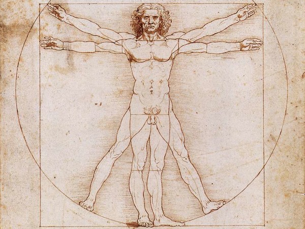Leonardo da Vinci, <em>Uomo Vitruviano</em>, 1490 circa, Gallerie dell'Aaccademia, Venezia<br />