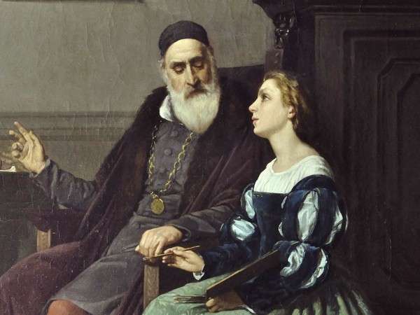 Silvestro Lega, Tiziano e Irene di Spolimbergo, 1859. Collezione Palazzo Foresti, Carpi