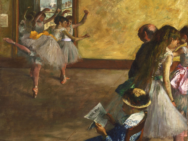 Edgar Degas,<em> La classe di danza</em>, 1880 circa, Olio su tela, 76.8 x 82.2 cm, Philadelphia Museum of Art, Acquistato con il W. P. Wilstach Fund, 1937