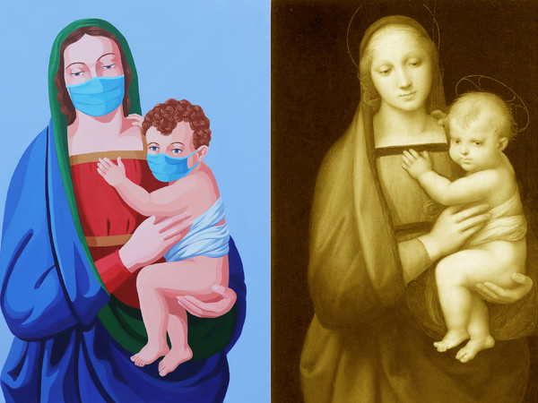 Giuseppe Veneziano, <em>La Madonna della Sanificazione VS Madonna del Granduca</em>, 2020