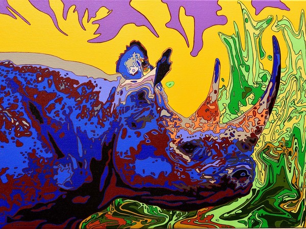 Gianni Carrea, La strana coppia, olio su tela, 50x70 cm., 2014
