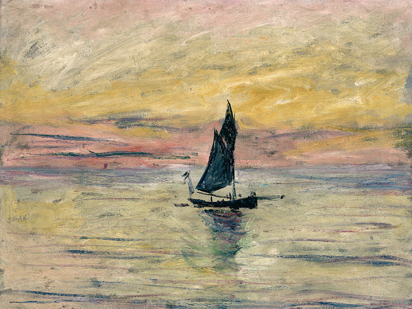 Claude Monet (1840 - 1926), Barca a vela. Effetto sera, 1885, Olio su tela, 54 x 65 cm Parigi, Musée Marmottan Monet, Lascito Michel Monet, 1966, Inv. 5171 | © Musée Marmottan Monet, Académie des Beaux-Arts, Paris