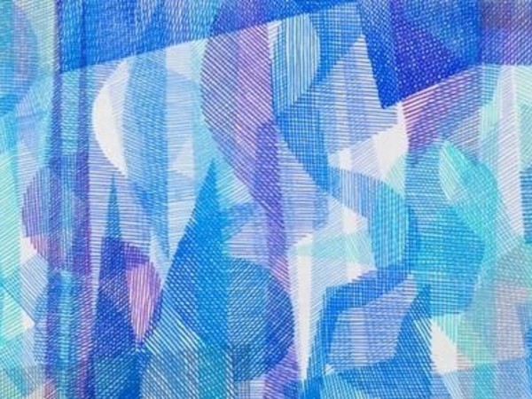 Bruno Pedrosa. Praio do futuro, 2011, pastello Cont+ su carta, 40x80 cm