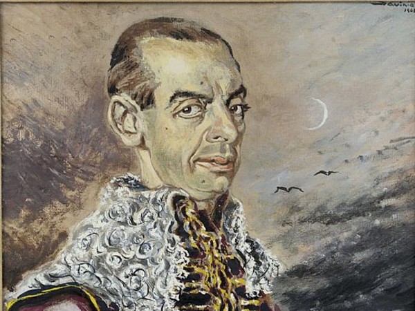 Alberto Savinio,<em> Ritratto di Fausto Bima</em>, 1948, Olio su tela, 57 x 70 cm | Courtesy Collezione privata, Torino