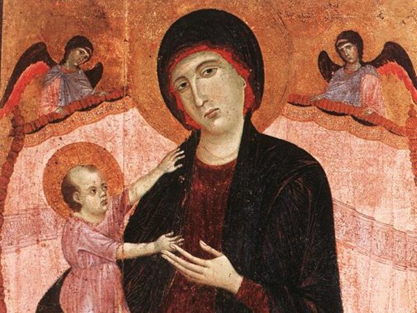 Madonna in trono con Bambino e due angeli (Madonna Gualino)