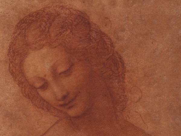 Leonardo da Vinci (e collaboratore?), <em>Studio per la testa di Leda</em>, 1505 circa, Milano, Castello Sforzesco, Civico Gabinetto dei Disegni | © Comune di Milano - Tutti i diritti sonoriservati<br />