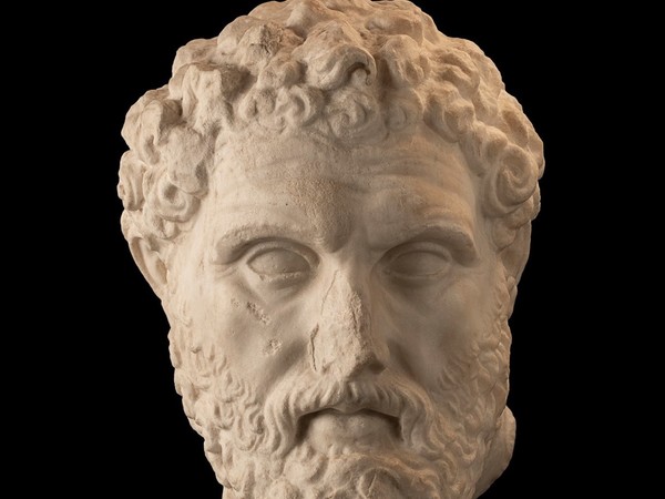 Testa di Eracle, scultura, I sec. a.C. - sala XIII 5.1, Museo MArTA, Taranto