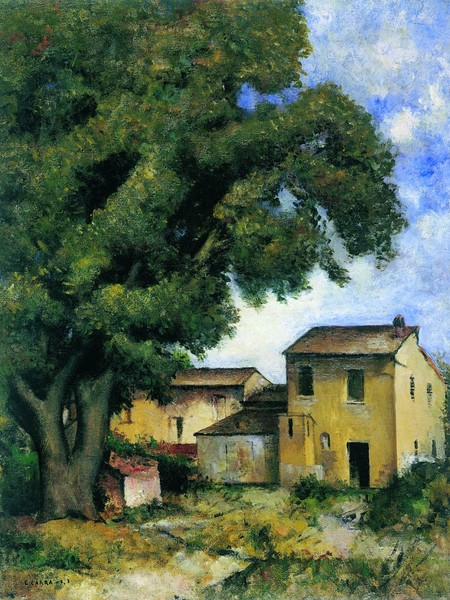 Carlo Carrà, Meriggio, 1927, cm 88 x 69, Olio su tela, Collezione privata Giorgio Pulazza