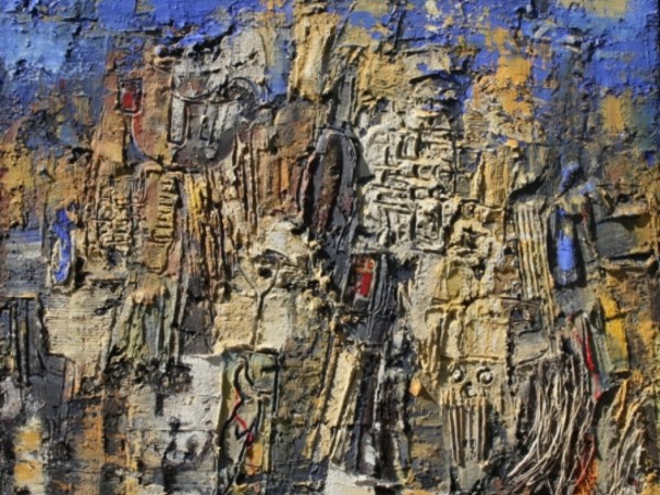Alfonso Borghi, Dulcinea, mista su tela, 120x120