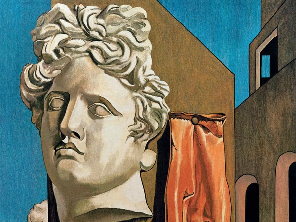 Canto d’amore, 1975, Da Giorgio de Chirico, Arazzo ad alto liccio, lana, 179 x 217 cm, Tessitura Arazzeria Scassa, Asti Collezione privata, Asti