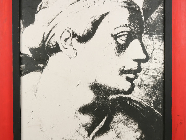 Tano Festa, Da Michelangelo, 1979, smalto su legno e emulsione fotografica, cm. 160x130