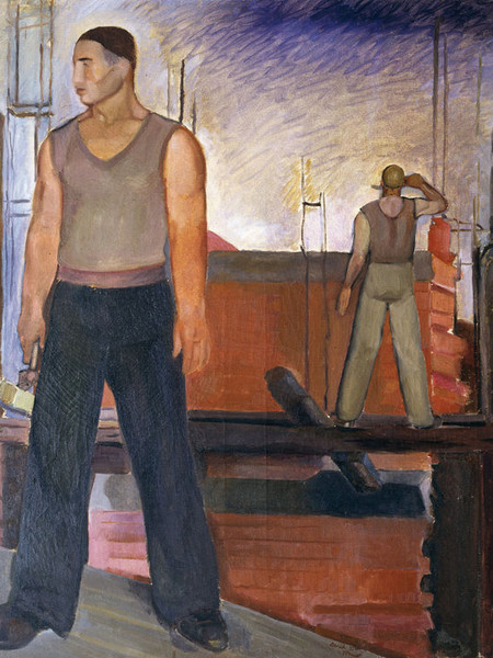 Daniele Schmiedt. Fabbrica, 1935, olio su tela, cm 99,5x82,5, (coll.privata, Firenze) 