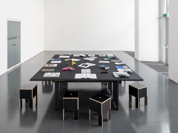 The Most Beautiful Swiss Books, installation view at Istituto Svizzero, Milano I Ph. Giulio Boem