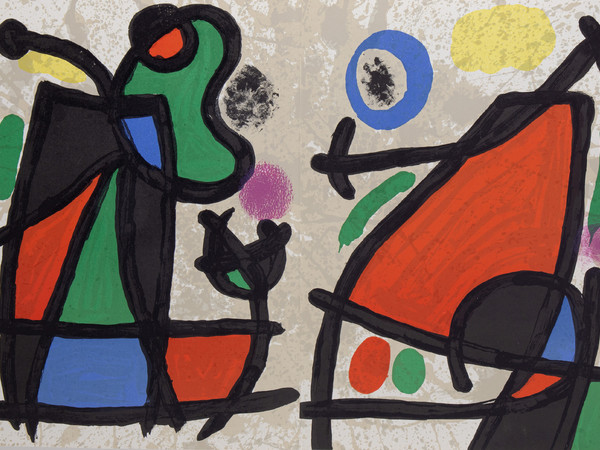 Mirò, <em>Derriere le mirroir</em>, 1978, litografia, cm. 56x38