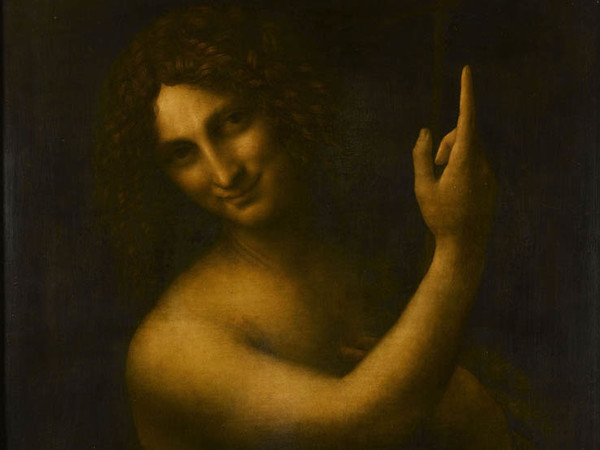 Leonardo da Vinci, San Giovanni Battista, 1506-1515 circa. Olio su tavola di noce, 73 ✕ 56,5 cm. Parigi, Musée du Louvre, Département des Peintures, Collezione di Luigi XIV, acquisito nel 1661