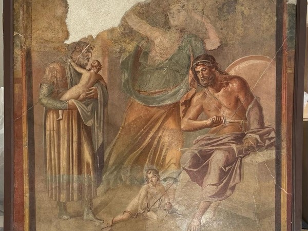 Affresco di Ercole che strozza i serpenti, Augusteum di Ercolano