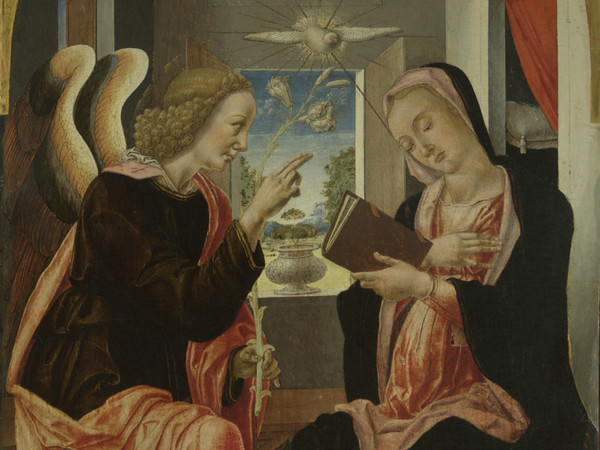 Bartolomeo Vivarini, Annunciazione, 1472, Tempera su tavola, 106 x 68 cm, Modugno, Chiesa di Maria Santissima Annunziata