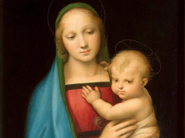 Raffaello Sanzio, La Madonna del Granduca, 1505-1506, Olio su pannello, 55 x 84 cm, Firenze, Uffizi, Galleria Palatina