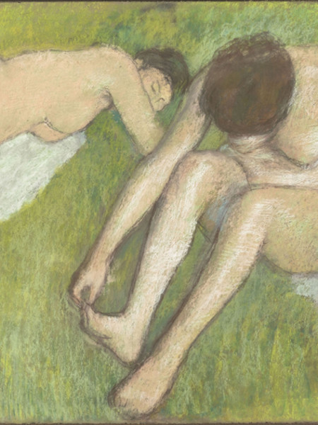 Bagnanti sull’erba, 1886-1890 pastello su carta; 70x70 cm 