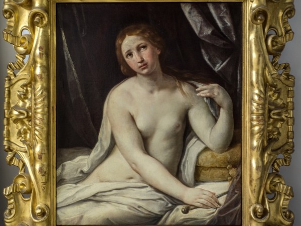 Guido Reni (Bologna 1575-1642), Lucrezia preordina il suicidio, olio su tela