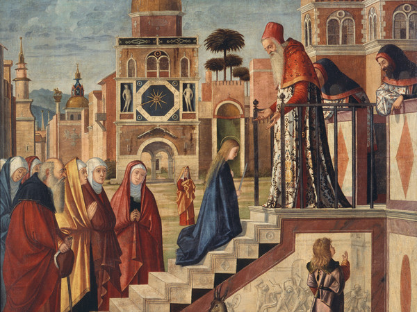 Vittore Carpaccio, Presentazione della Vergine al Tempio, 1502-1505, Olio su tela, Milano, Pinacoteca di Brera | © Su concessione del Ministero dei Beni e delle Attività Culturali e del Turismo