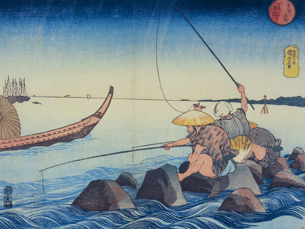 Utagawa Kuniyoshi, Teppozū, Serie: Luoghi famosi di Edo (Tōto meisho), Circa 1832-1833, Silografia policroma (nishikie) 39 x 26.5 cm, Masao Takashima Collection