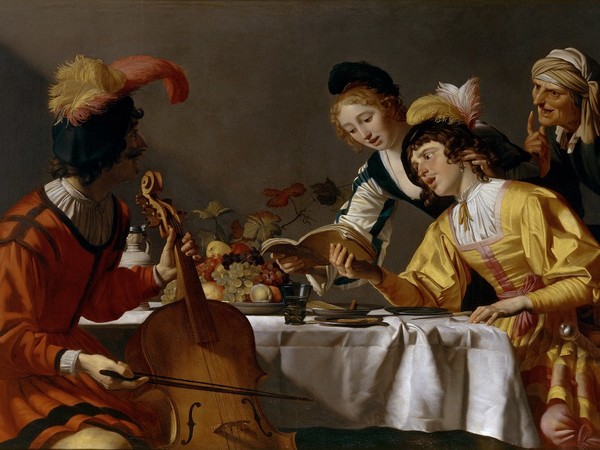 Gerrit van Honthorst, <em>Concerto</em>, olio su tela. Roma, Galleria Borghese