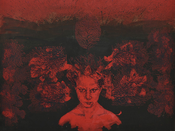 Tarik Berber, Dalla serie <em>Seven Sisters</em>, <em>Pacha Mama #2</em>, Olio su tela, 140 x 120 cm, Zadar, 2019 | Courtesy Tarik e Fondazione Maimeri 2019 | © Tarik Berber<br />