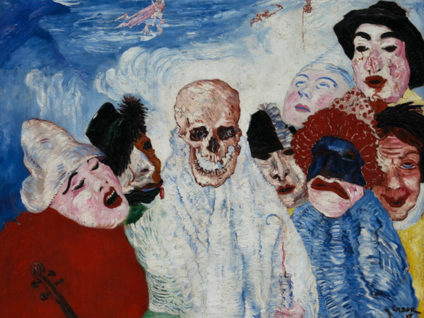 James Ensor, La Mort et les masques, 1897, Olio su tela, 100 x 78.5 cm, Liège, Musée d'Art contemporain de la Ville | cea +, via Flickr | La 