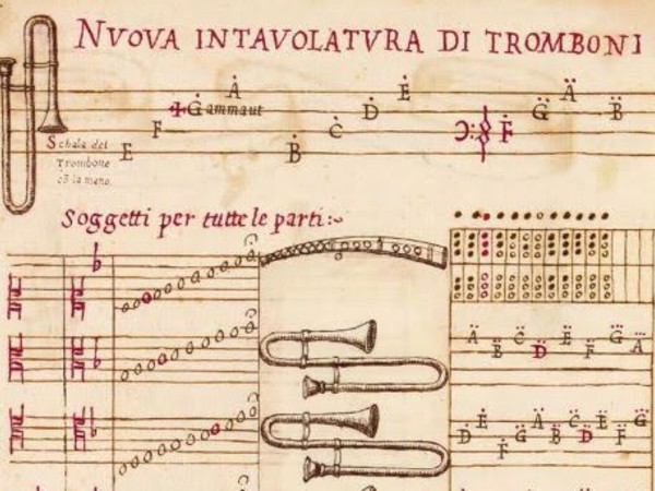 Il Dolcimelo d'Aurelio Virgiliano: doue si contengono uariati Passaggi, e Diminutioni cosi per uoci, come per tutte sorte d'instrumenti musicali; con loro accordi, e modi di sonare ms, segnatura C. 33. Museo internazionale e biblioteca della Musica