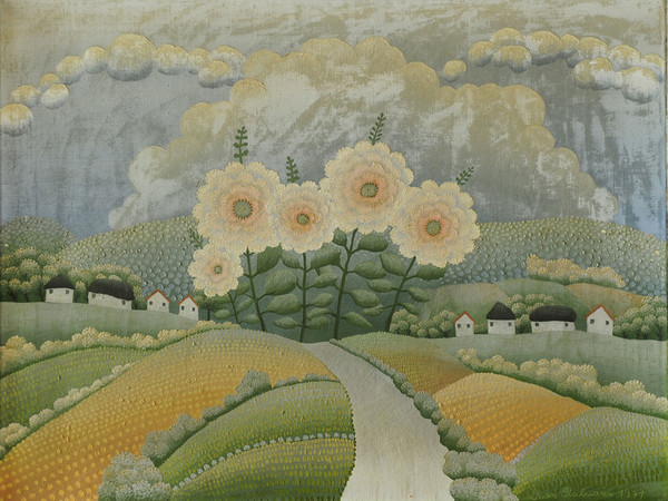 Ivan Rabuzin, Paesaggio invernale, olio su tela, 51x66 cm, 1971