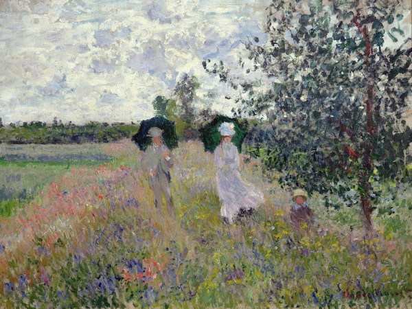 Claude Monet (1840 - 1926), Passeggiata ad Argenteuil, 1875, Olio su tela, 61 x 81.4 cm, Parigi, Musée Marmottan Monet, Dono Nelly Sergeant-Duhem, 1985 | © Musée Marmottan Monet, Paris / Bridgeman Images