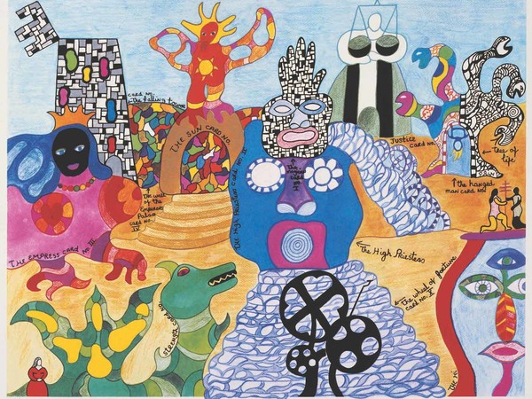 Niki de Saint Phalle, Tarot Garden, 1991 @Il Giardino dei Tarocchi. Litografia 60.3 x 80 cm