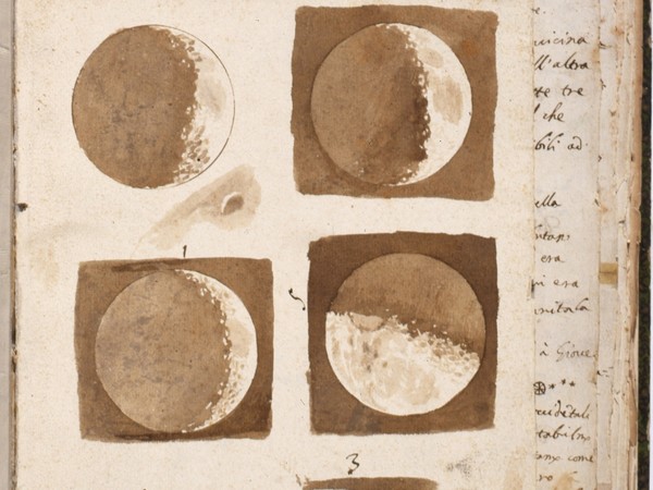Galileo Galilei, Disegni originali delle Lune, 1609. Biblioteca Nazionale Centrale - Firenze