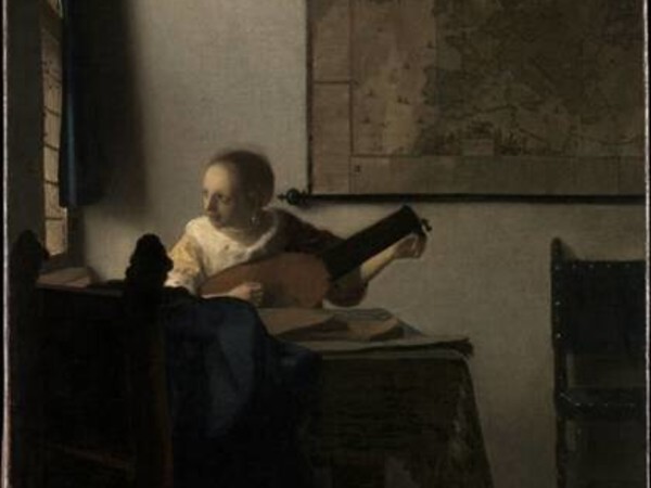 Johannes Vermeer, La donna con il liuto, <span>1662-1663 ca., </span>olio su tela, cm. 51,4x45,7. <span>Lascito di Collis P. Huntington, 1900. </span>Metropolitan Museum of Art, New York