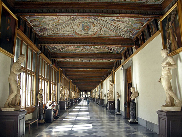 Galleria degli Uffizi, Firenze, interno.