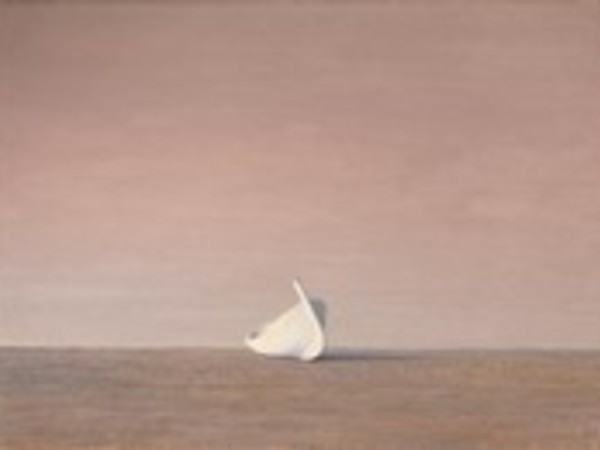 Walter Lazzaro, Verso il tramonto, 1983, olio su masonite, cm 52,5x71,5