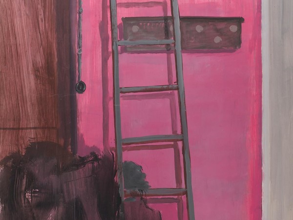 Mikhail Roginsky, Interno rosa, 1981. Acrilico su carta