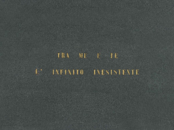 V. Agnetti, Tra me e te l'infinito inesistente, 1971, feltro, 80x120 cm