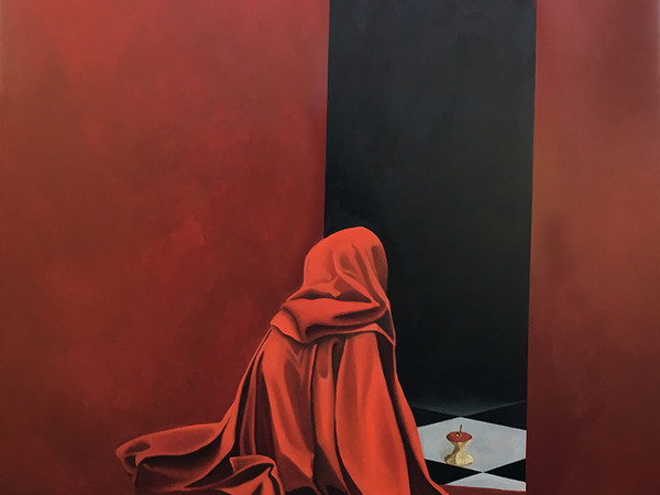 Massimo Fontanini, Biancaneve, olio su tela, cm. 160x60