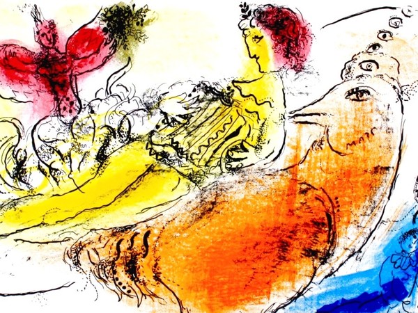 Marc Chagall, L'Accordéonist, 1957 | Courtesy of Elena Salamon Arte Moderna, Torino