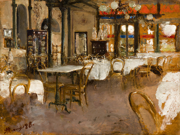 Antonio Mancini, Interno del Caffe Vacca, Museo dell'Ottocento, Pescara