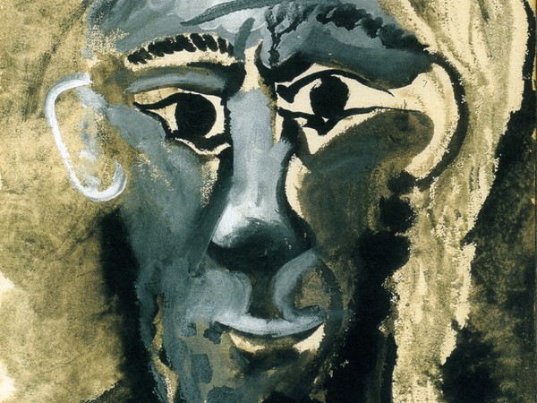 Pablo Picasso, <span><em>Autoritratto</em>, 1967. Gouache e inchiostro di china, 75×56,5</span>