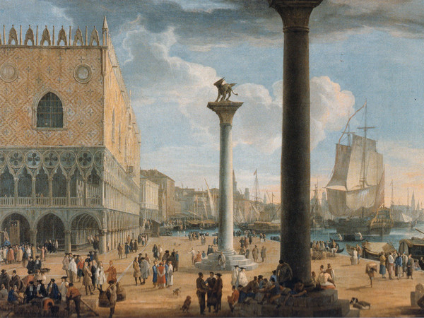 Luca Carlevarijs, Il Molo di San Marco verso la Basilica della Salute, olio su tela, 71 x 122 cm. Roma, Galleria Nazionale di Palazzo Corsini