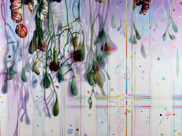 Dany Vescovi, Perle in fiore PW6, 150x200, T.M. su lino, 2013