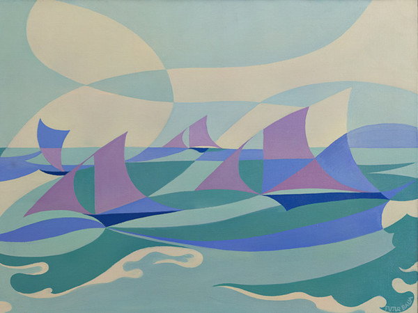 Giacomo Balla, Linee - forza di mare, 1919, Olio su tela, 100 x 70 cm, Palazzo Ricci, Fondazione Cassa di Risparmio di Macerata