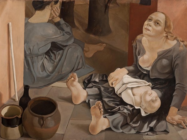 Nella Marchesini, Donne assise con bambino, 1925