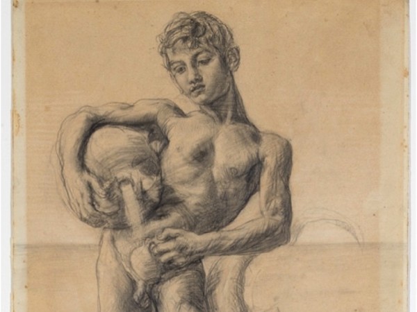  Vincenzo Gemito, La sorgente, 1908, matita su carta, particolare